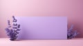 Lavender Viscose Sign Mockup On Minimalist Pink Background
