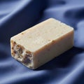Is softly draped providing a contrasting backdrop to the soap s Royalty Free Stock Photo