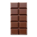 A rectangular bar of chocolate divided into ten segments, arranged in two columns Royalty Free Stock Photo