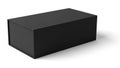 Rectangular black box with a matte finish on a white background Royalty Free Stock Photo