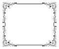 Rectangular black ornate framework. Royalty Free Stock Photo