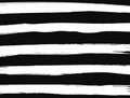Rectangular black and white template with horizontal stripes drawn by hand watercolor brush. Grunge, paint, ink.