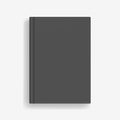 Rectangular blank black realistic book mockup