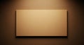 Blank Textured Cardboard Panel with Dramatic Spotlight Illumination on a Dark Brown Background Royalty Free Stock Photo