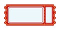 Rectangular Blank Vintage Ticket Royalty Free Stock Photo