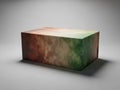 A rectangular block with abstract gradient coloring and subtle shadow effects isolated on white background Royalty Free Stock Photo