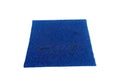 A rectangular blue plastic mat with a rough texture, used for cleaning feet. Royalty Free Stock Photo
