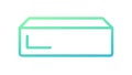 Rectangular Box with Line Icon, Container, Input, Flat Style, vector design Generative AI Royalty Free Stock Photo