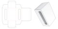 Rectangular box with side window die cut template Royalty Free Stock Photo