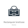 Rectangular briefcase icon vector. Trendy flat rectangular briefcase icon from business collection isolated on white background.