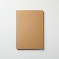Rectangular brown cardboard sheet centered on a light gray background. The cardboar Royalty Free Stock Photo