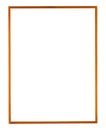 Rectangular brown frame for painting or picture isolated on a white background Royalty Free Stock Photo