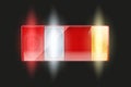 Rectangular car taillight. Royalty Free Stock Photo