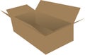 Rectangular cardboard box Royalty Free Stock Photo