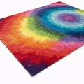 Rainbow Colorful carpet isolated on white background. 3d render illustration front view Royalty Free Stock Photo