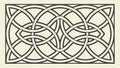 Rectangular Celtic Knot Border Vector Design, vector design Generative AI Royalty Free Stock Photo
