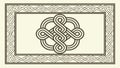 Rectangular Celtic Knot Frame, Timeless Interwoven Design, vector design Generative AI Royalty Free Stock Photo