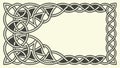 Rectangular Celtic Knot Ornate Frame Design, vector design Generative AI Royalty Free Stock Photo
