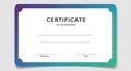 A rectangular certificate features a white background with a decorative border in Royalty Free Stock Photo