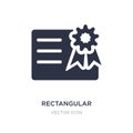 rectangular certificate icon on white background. Simple element illustration from UI concept