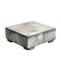 Rectangular concrete slab with textured surface and support feet isolated Royalty Free Stock Photo
