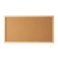 Empty cork notice board with light wood frame isolated on white background Royalty Free Stock Photo