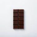 A rectangular dark chocolate bar with ten segments arranged in two columns. Each Royalty Free Stock Photo