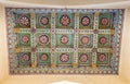 Rectangular decorated ceiling at Nayak Palace. Royalty Free Stock Photo