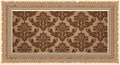 Elegant Brown Damask Pattern with Border Royalty Free Stock Photo