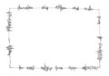 Rectangular design made of sound wave patterns, creating a Royalty Free Stock Photo