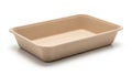 A rectangular disposable food container made from eco-friendly material Royalty Free Stock Photo
