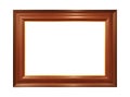 Rectangular empty wooden and brown frame