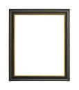 Rectangular empty wooden and gold gilded frame Royalty Free Stock Photo