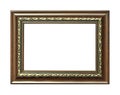 Rectangular empty wooden and gold gilded frame