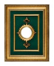 Rectangular empty wooden and gold gilded ornamental frame