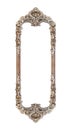 Rectangular empty wooden and silver gilded frame