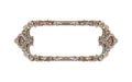 Rectangular empty wooden and silver gilded frame