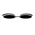 Rectangular eyeglass frame icon vector sign and symbol isolated on white background, Rectangular eyeglass frame logo concept