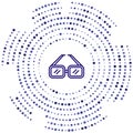 rectangular eyeglass vector icon. rectangular eyeglass editable stroke. rectangular eyeglass linear symbol for use on web and