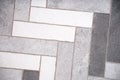 Rectangular floor tiles in white and gray tones Royalty Free Stock Photo