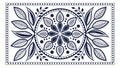 Rectangular Floral Mandala, Ornate Decorative Pattern, vector design Generative AI Royalty Free Stock Photo