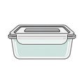 Rectangular Food Storage Container Vector Illustration Royalty Free Stock Photo