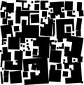 Computer generated loose fitting, rectangular pieces based abstract pattern