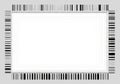 Rectangular frame with a barcode pattern on a light gray Royalty Free Stock Photo