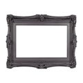 Silver white metallic frame broad wide classical gallery art luxury Royalty Free Stock Photo