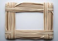 A rectangular frame intricately woven from thin, uniformly Royalty Free Stock Photo