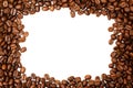 Rectangular Frame Made of Coffee Beans Royalty Free Stock Photo