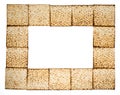 Rectangular frame made of matza