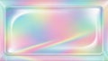 Holographic Iridescent Rectangular Frame with Soft Pastel Colors rainbow gradient Royalty Free Stock Photo
