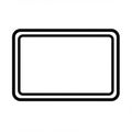 Rectangular frame with rounded corners, featuring a bold, black double outline on a Royalty Free Stock Photo